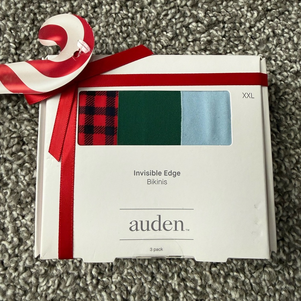 Target auden 3-Pack Invisible Edge Bikinis - Red Plaid, Green, Light Blue